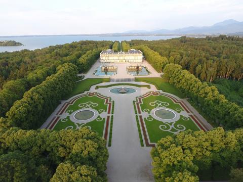 Schloss Herrenchiemsee Luftbild